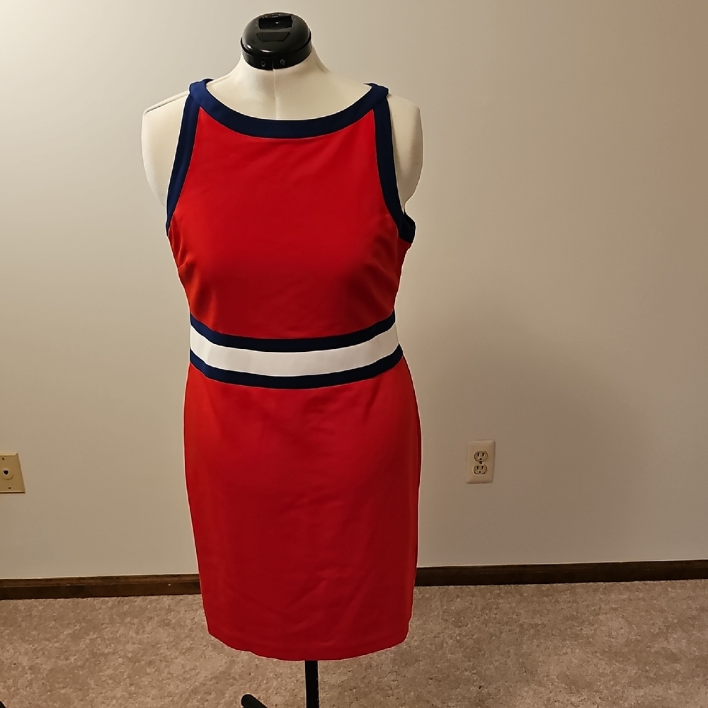 Banana Republic Red and Blue Dress